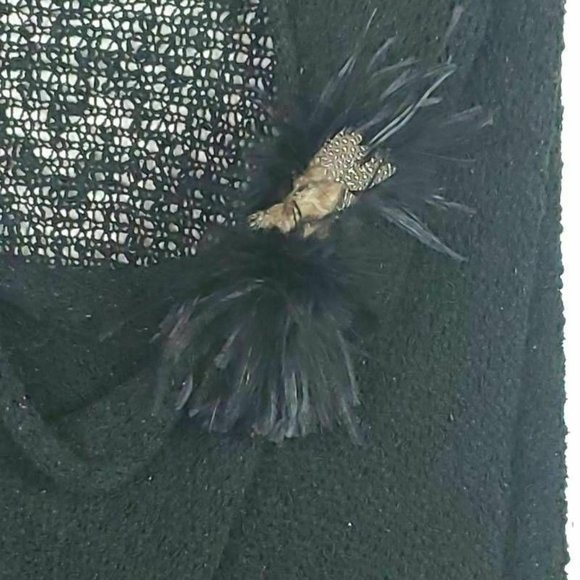 White House Black Market Womens Wrap Sweater Black - Picture 3 of 7